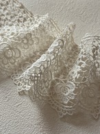 フランス アンティーク アンティークレース ギピュールレース 100cm 65mm幅 カルトナージュ コラージュ デコレーション材 コレクション