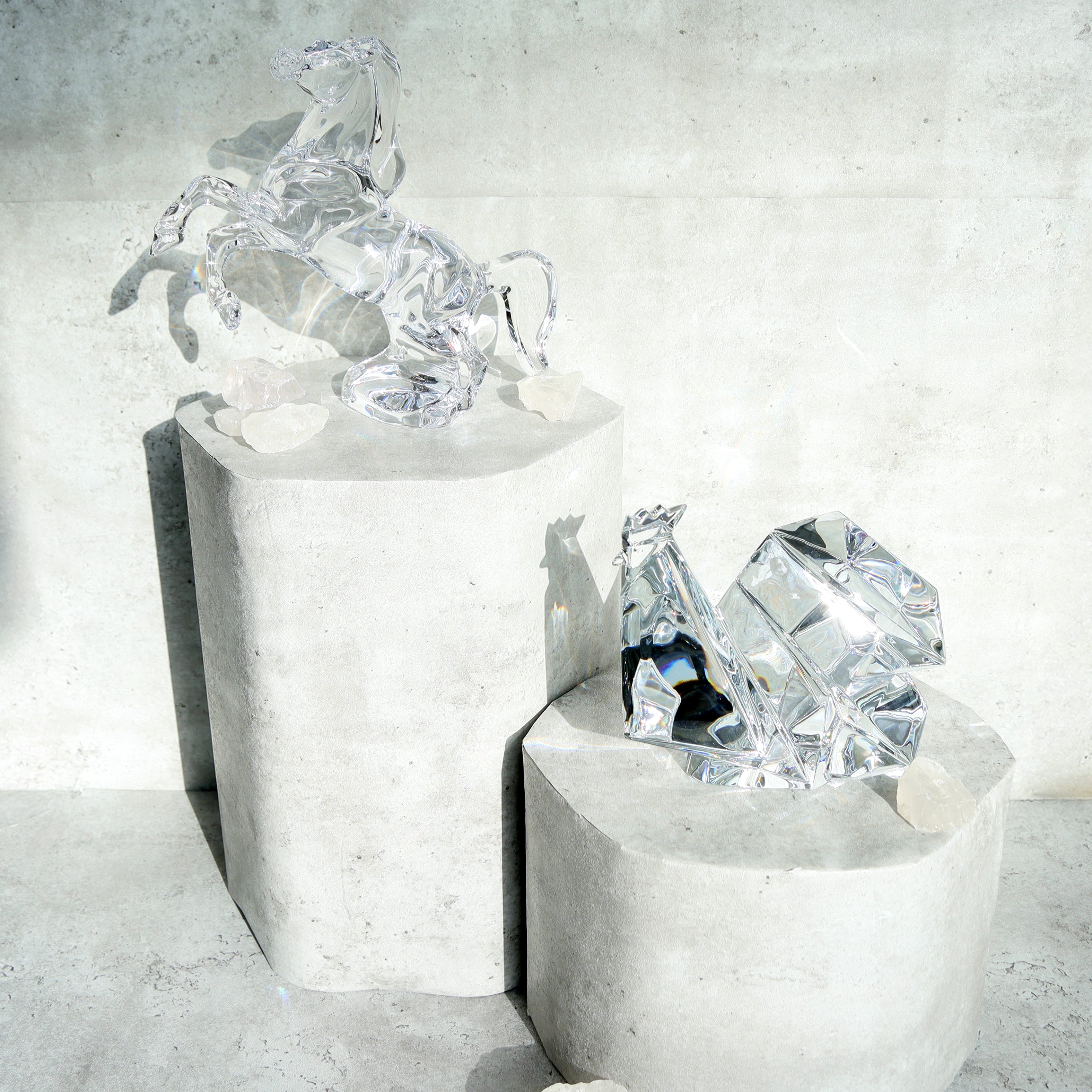 New BACCARAT バカラ 折り紙 オンドリ 1762749 クリスタルガラス