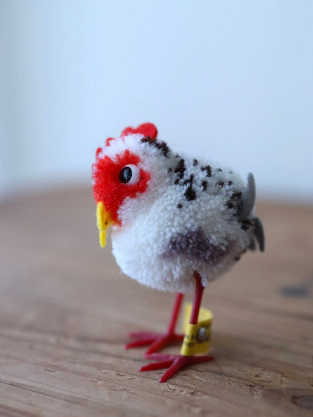 シュタイフ ポンポン バード ニワトリ Steiff Woolen Hen 8㎝ ヴィンテージ シュタイフ にわとり