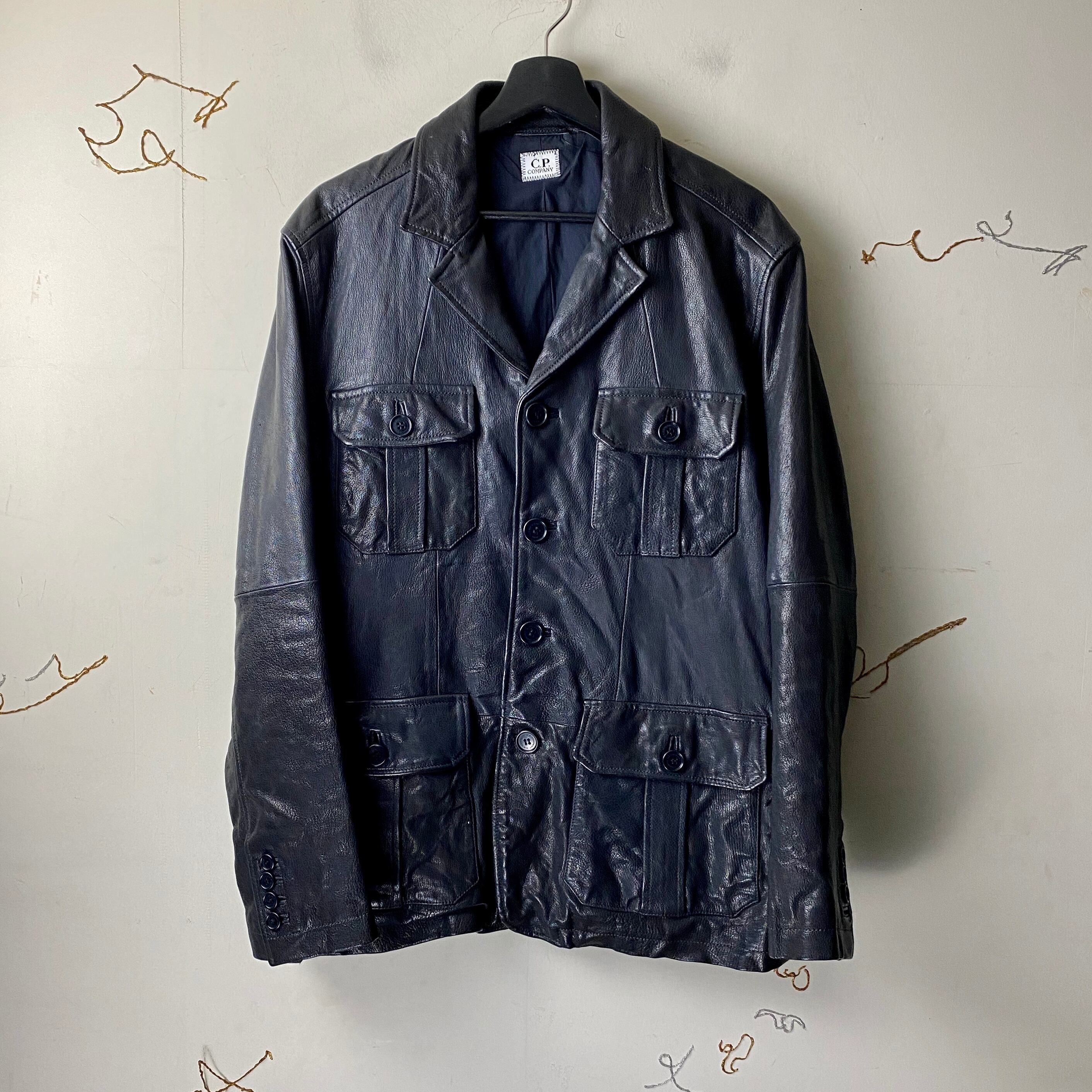 C.P.COMPANY leather tailored jacket | NOIR ONLINE