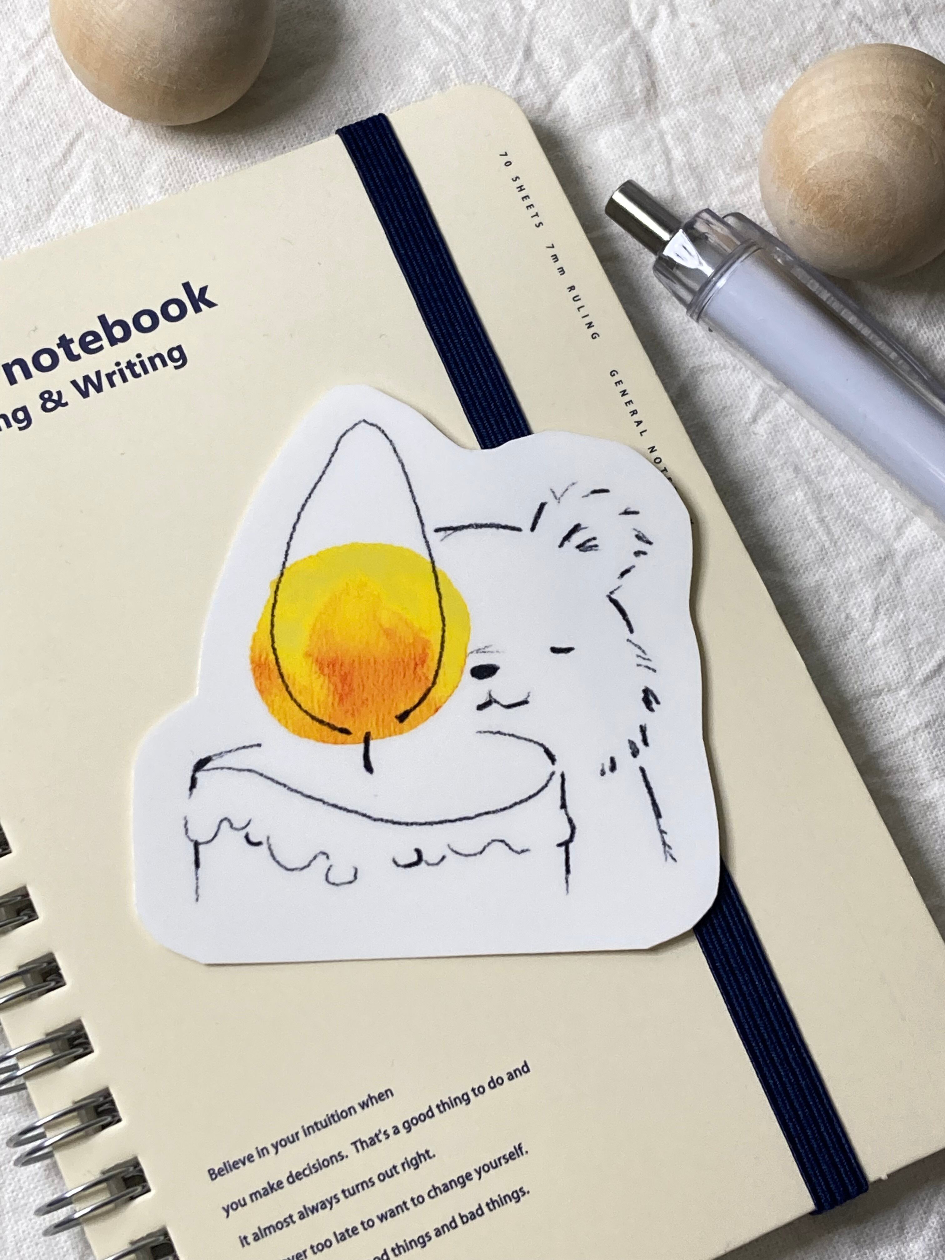 白くまステッカー◎静かな灯