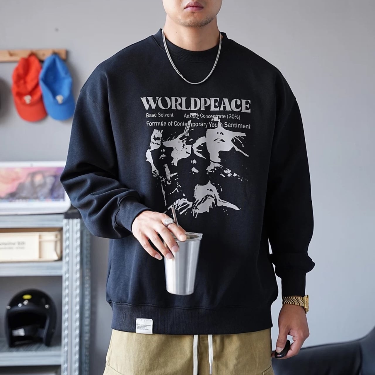 ロゴプリント レギュラーフィット スウェット 00577