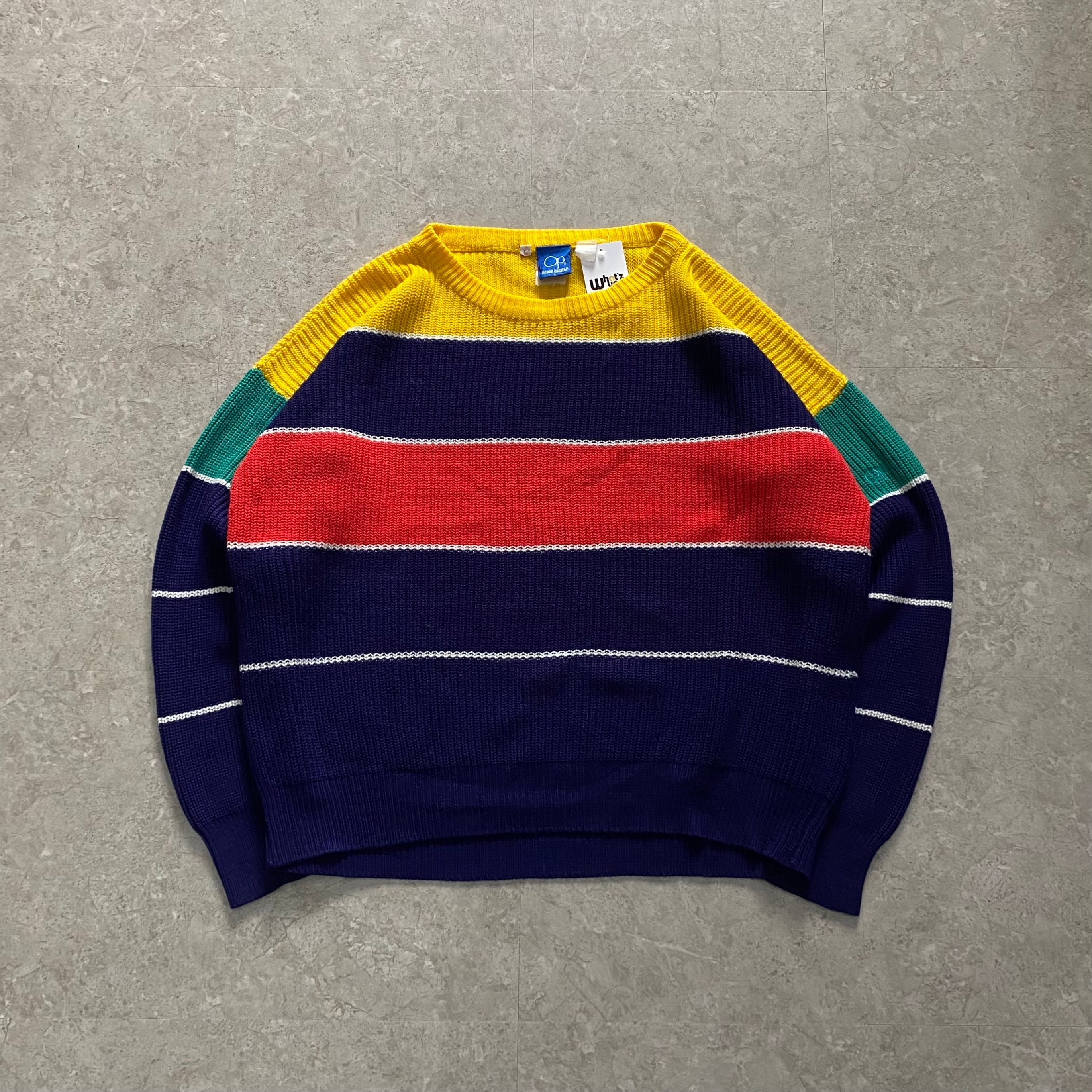 90s Ocean Pacific border acryl knit【仙台店】