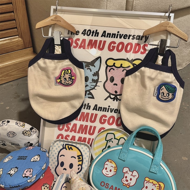 【PET】全2色かわいい子供刺繍付きキャミトップス