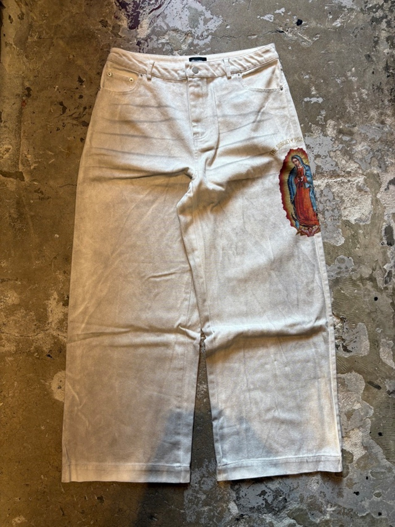 Subciety / Faded madonna denim pants / DENIM PANTS / DENIM / デニム / WHITE / 153-01217 - 1