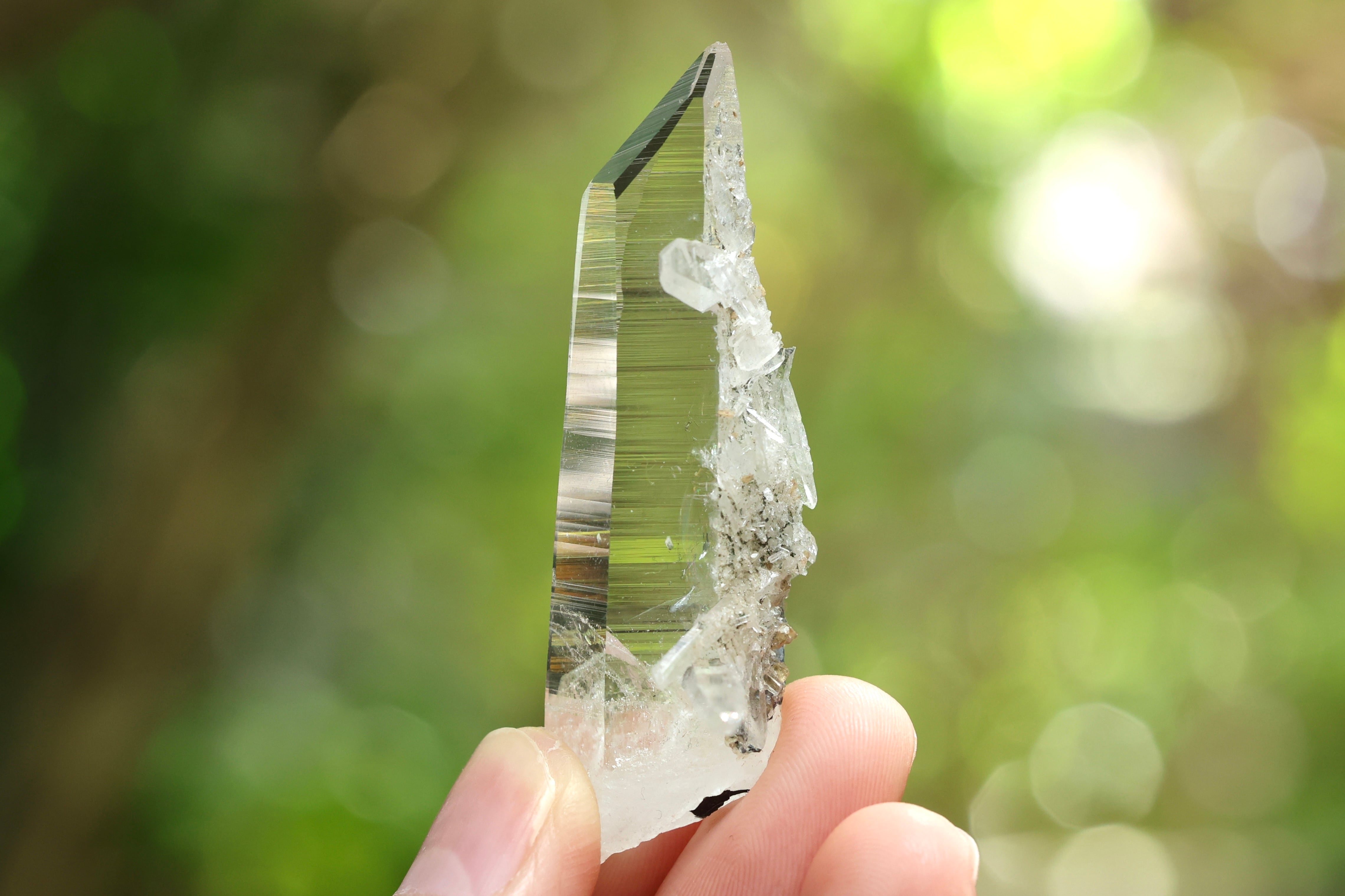究極品質 光を纏いし神の聖石 ガネッシュヒマール産 虹のブラック