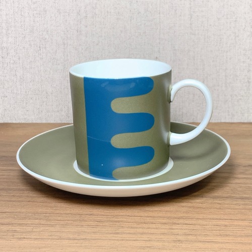 スージークーパー ペナント カップ＆ソーサー(オリーブグリーン) イギリス製 ヴィンテージ susie cooper