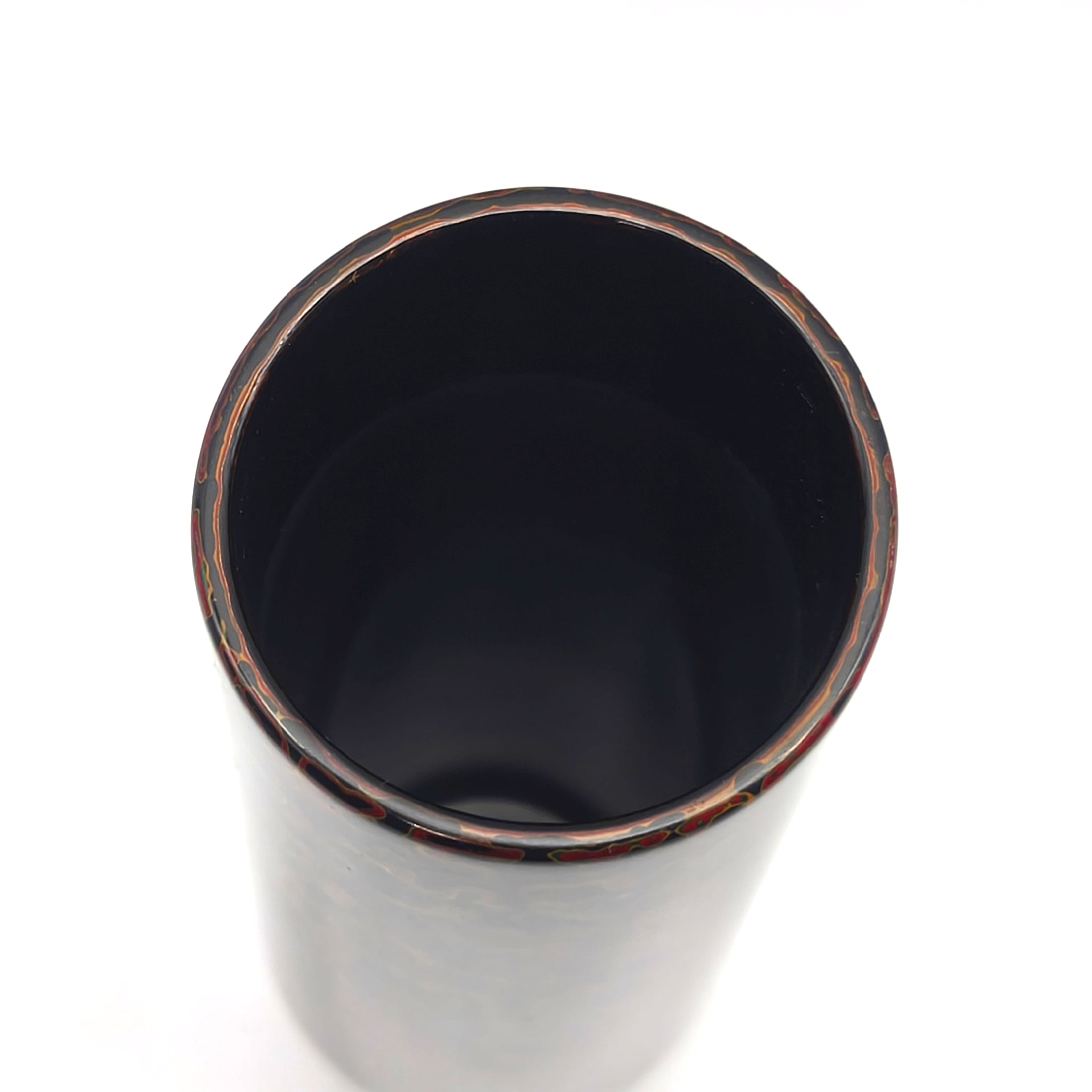 津軽塗（唐塗）バカ塗り・花器・筒型・フラワーベース・漆器・螺鈿