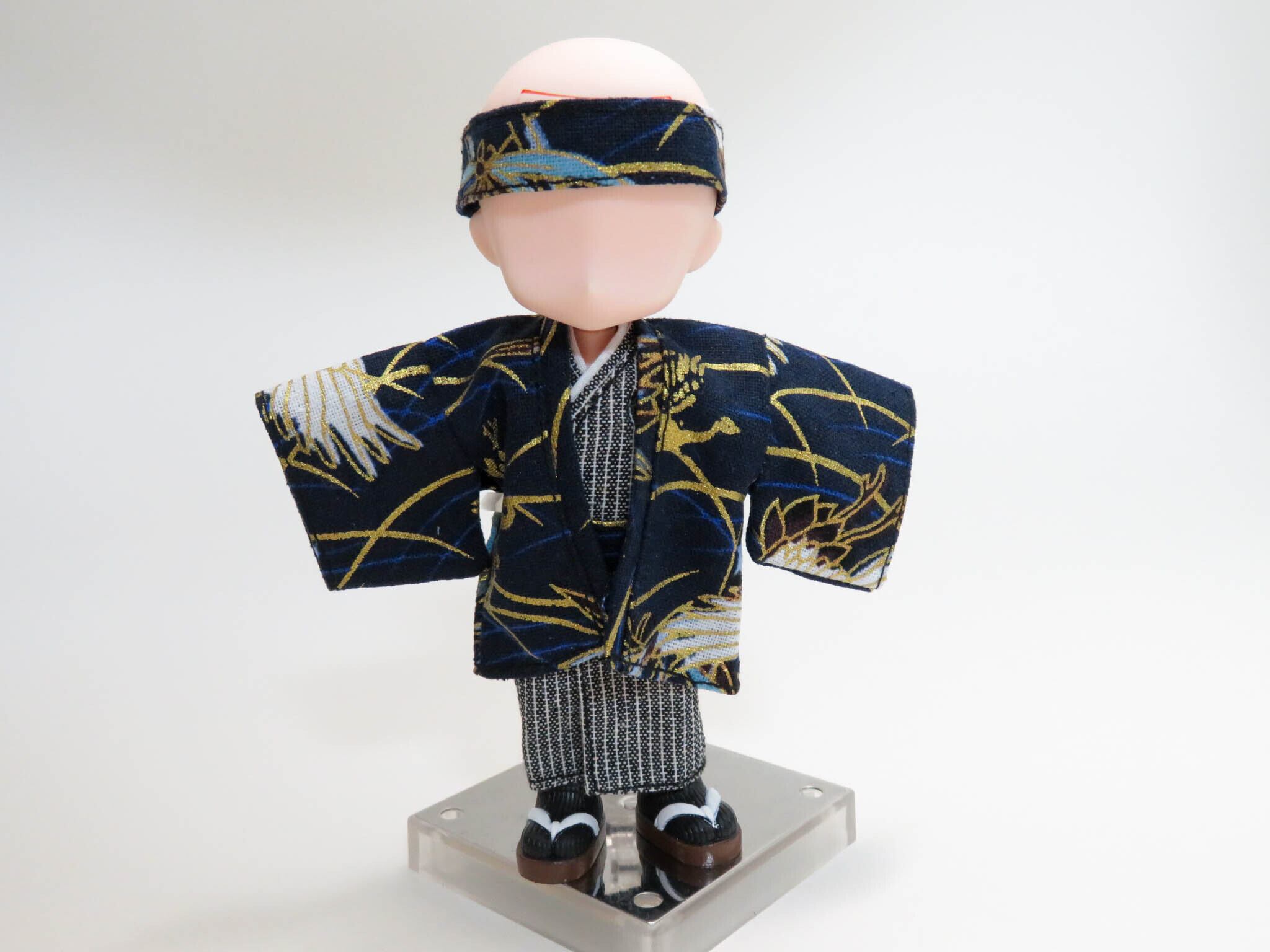 SALE】ドール用 着物 浴衣 鶴柄 ブラックブルー （150） | ホビー通販