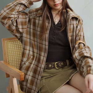 Retro Brown Plaid Jacket / レトロ ブラウン チェック ジャケット