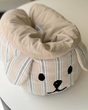 即納【taaffe】Hug Me Buggy Guard Artisan《Oatmeal＆PowderBlueStripe》