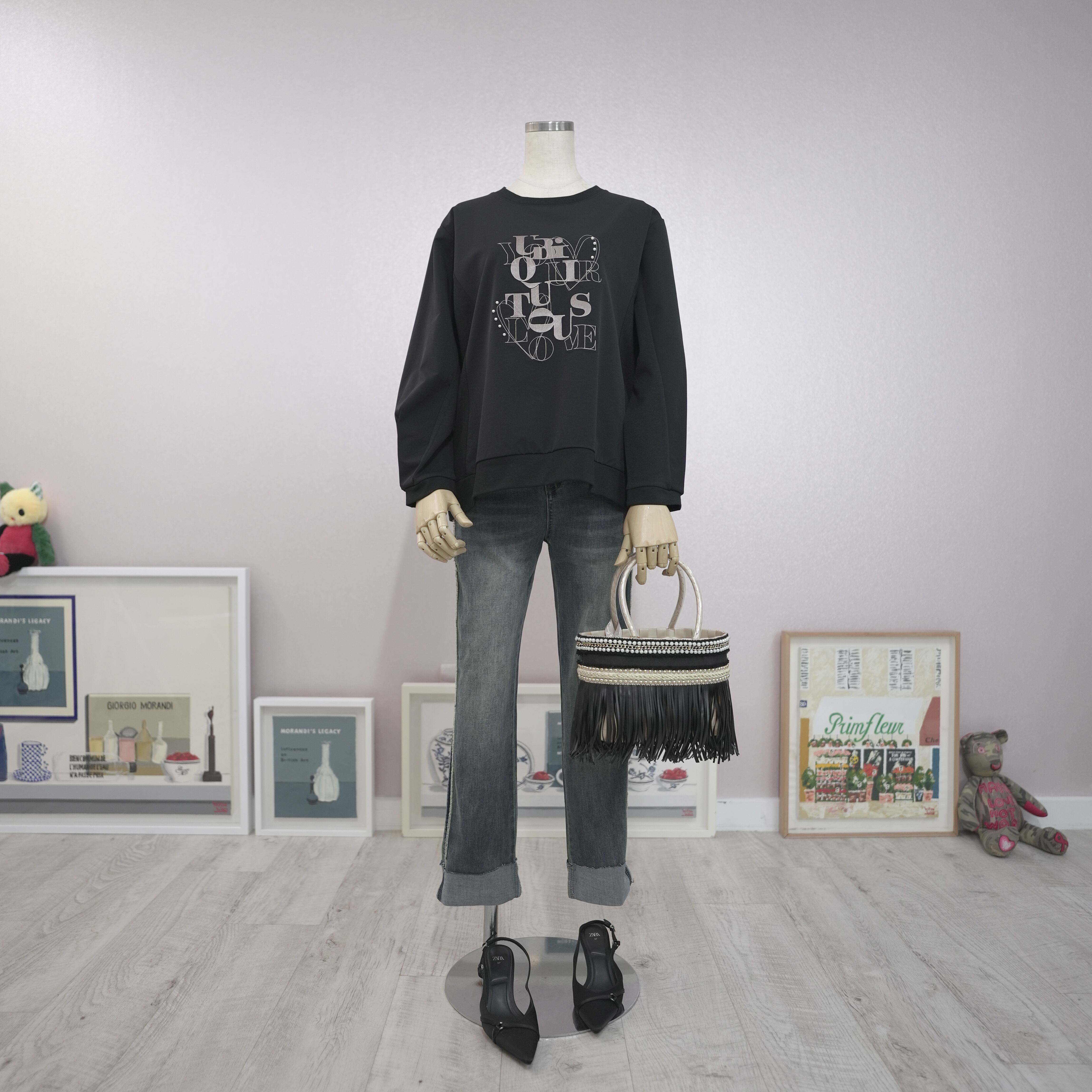 春のトップス プリントプル