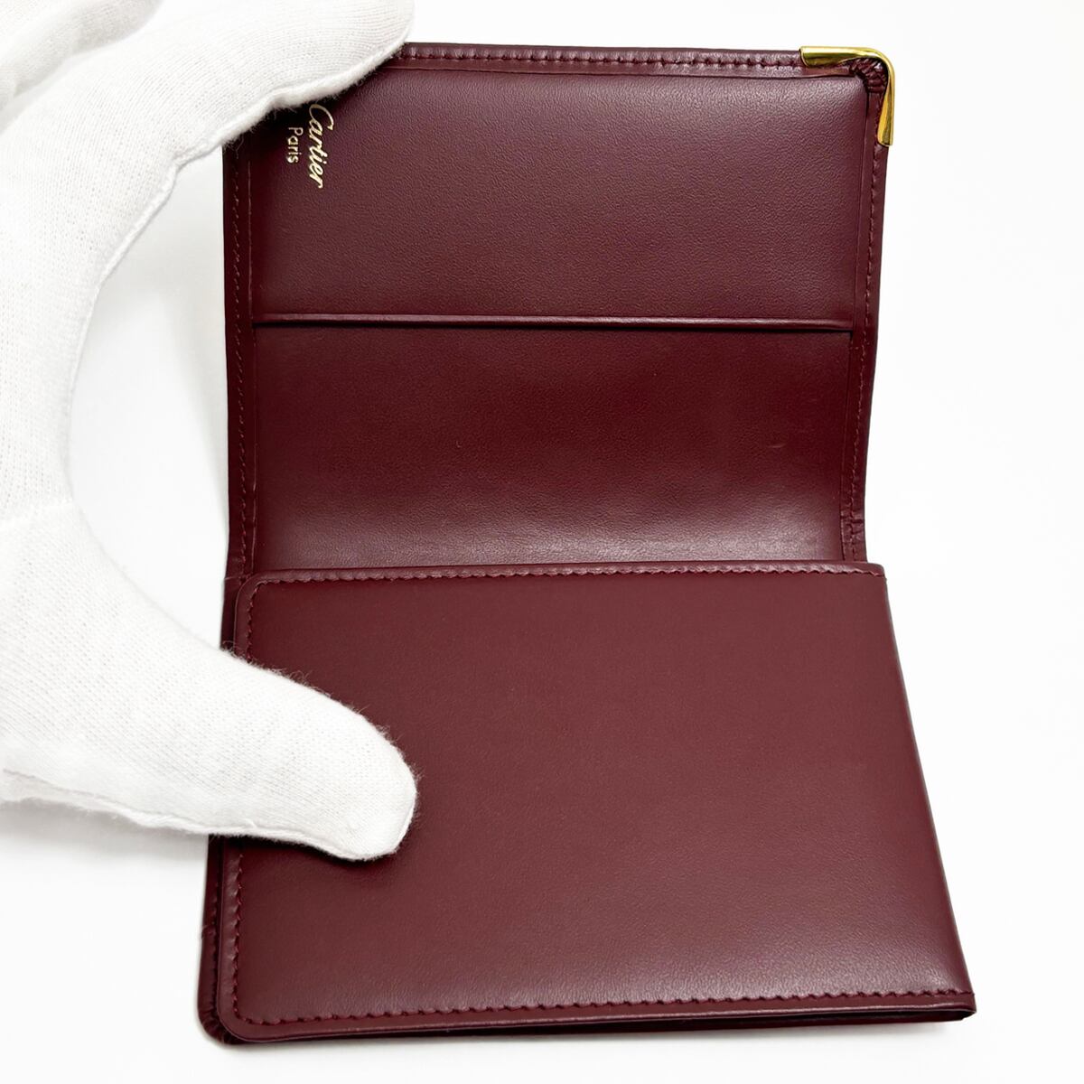 Cartier カルティエ パスケース カードケース ボルドー 箱付き 11700943.jpg