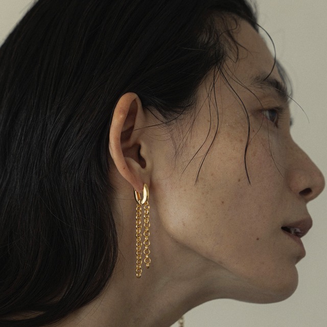 Lock pierce double chain Gold