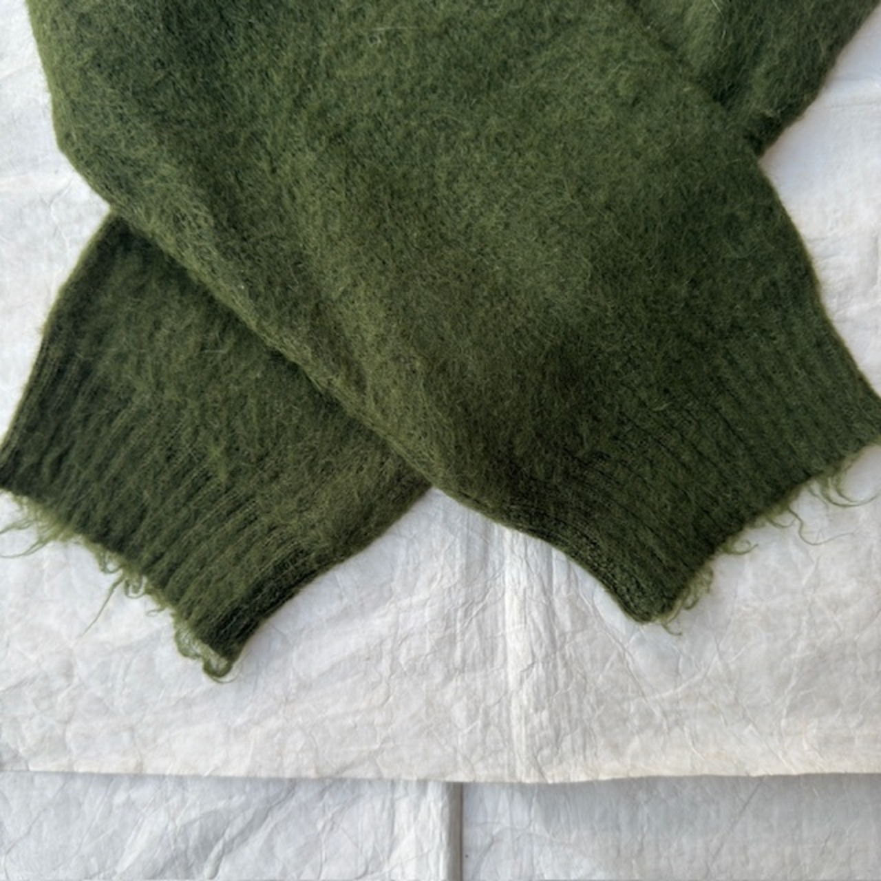 60s モヘアカーディガン モスグリーン 画像9
