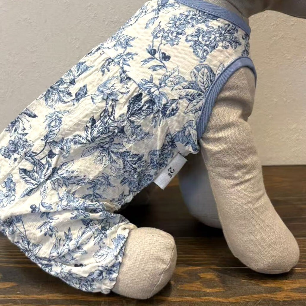 265525大型犬サイズ】ボタニカル柄ロンパース | 犬服ブランド 2e