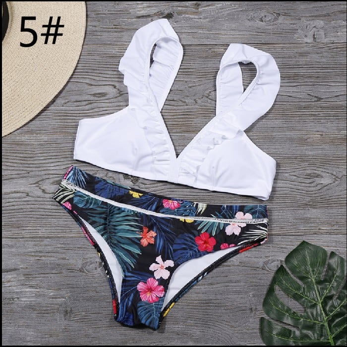 レディース ビキニ 2点上下セット 南国風 セパレート 水着 セクシー 夏