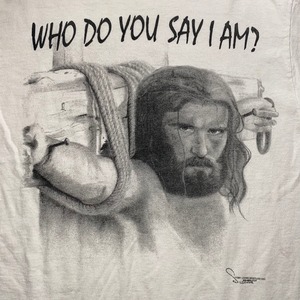 vintage 1991’s JESUS tee “WHO DO YOU SAY I AM?”