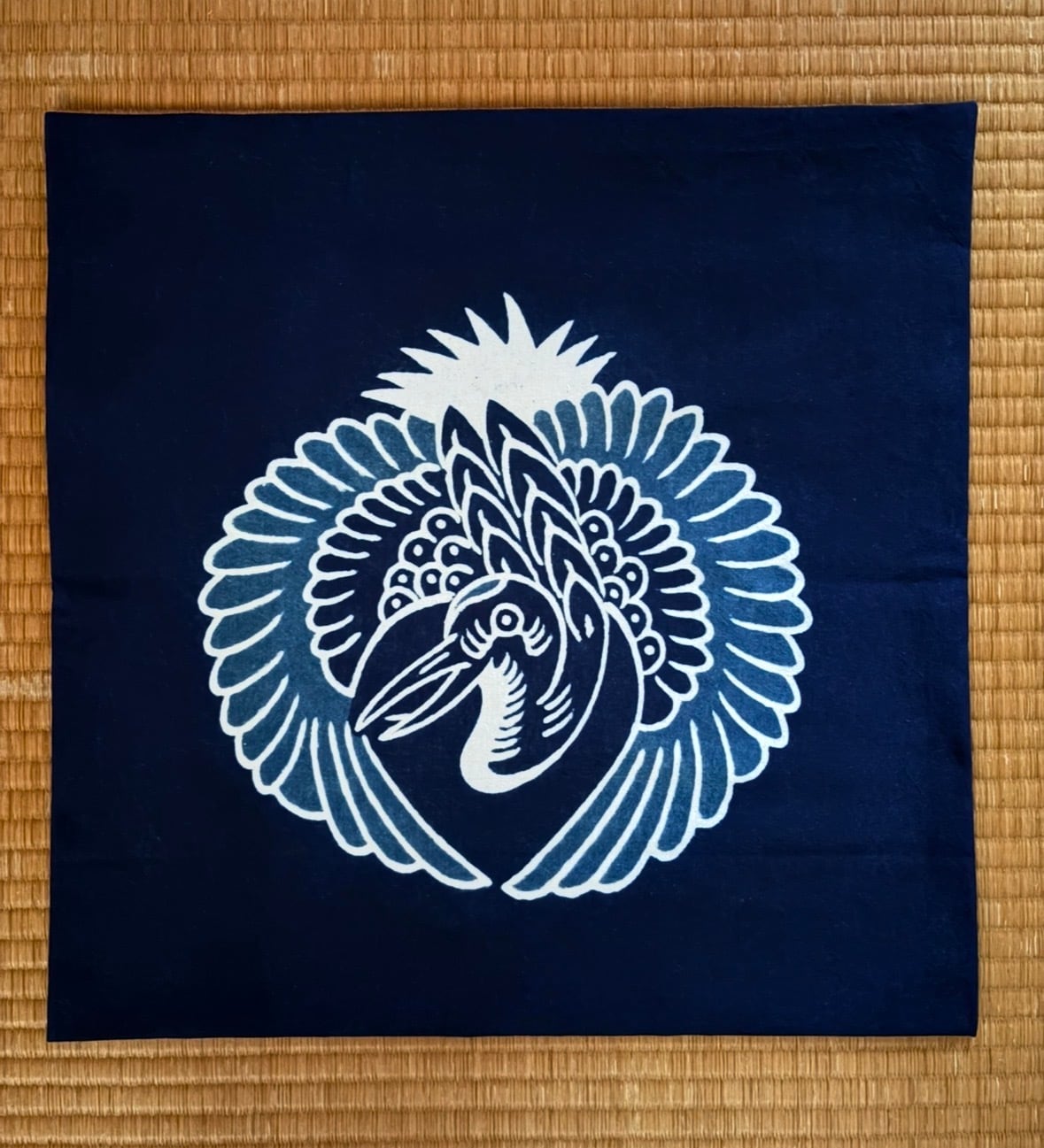 筒描藍染 風呂敷 松竹梅A | 長田染工場