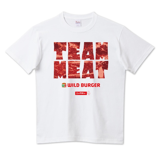 7XL(身巾73cmまで！TEAM MEAT Ｔシャツ WILD BURGER