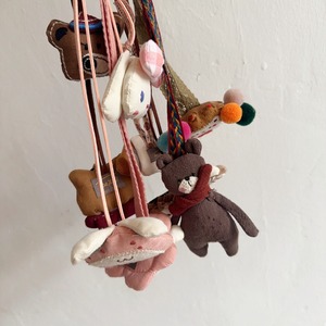 GOODSレトロ森風刺繍アニマルネックレス