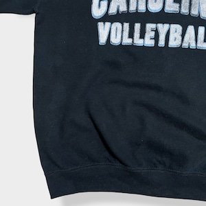 【MV SPORT】カレッジ ノースカロライナ大学 Carolina Volleyball アーチロゴ バレーボール プリント スウェット トレーナー ヴィンテージ加工 M us古着