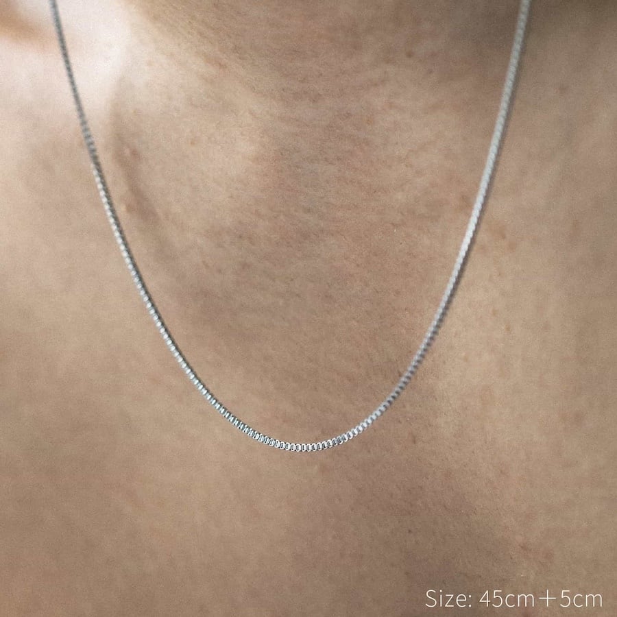 thin venetian necklace (silver) #n73 | garcia