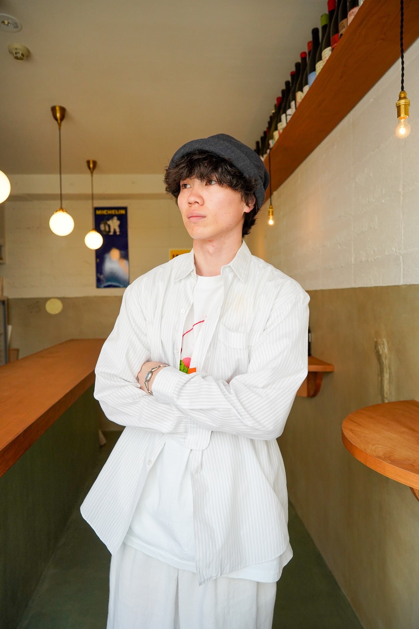 【1980s】"Triet" Cotton & Polyester Long Sleeve Stripe Shirts / 6-68