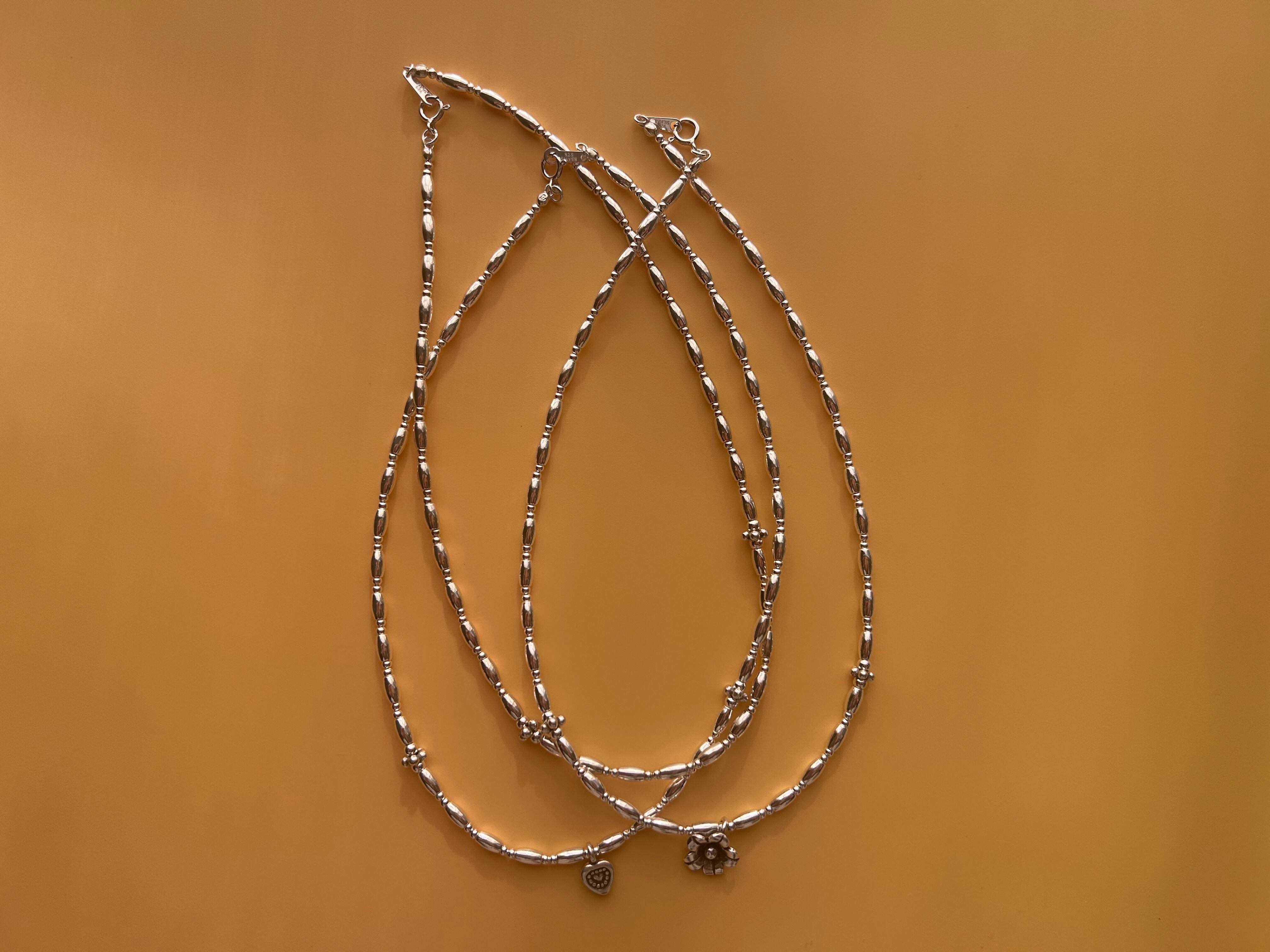 9/25(金) 22:00〜再販】#64 handmade beads necklace silver925