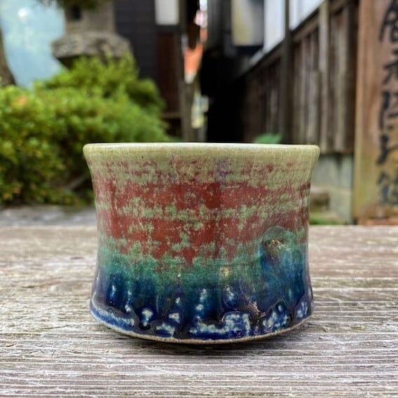 備前黒牟田焼花瓶