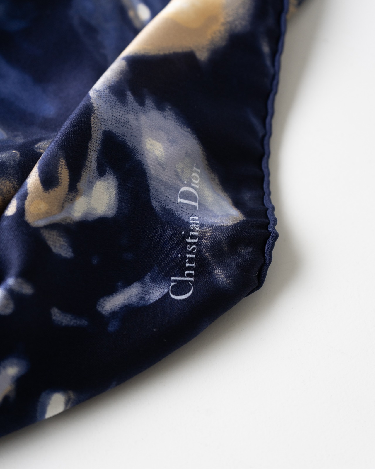 〈Christian Dior〉Abstract Floral Silk Scarf 1990s