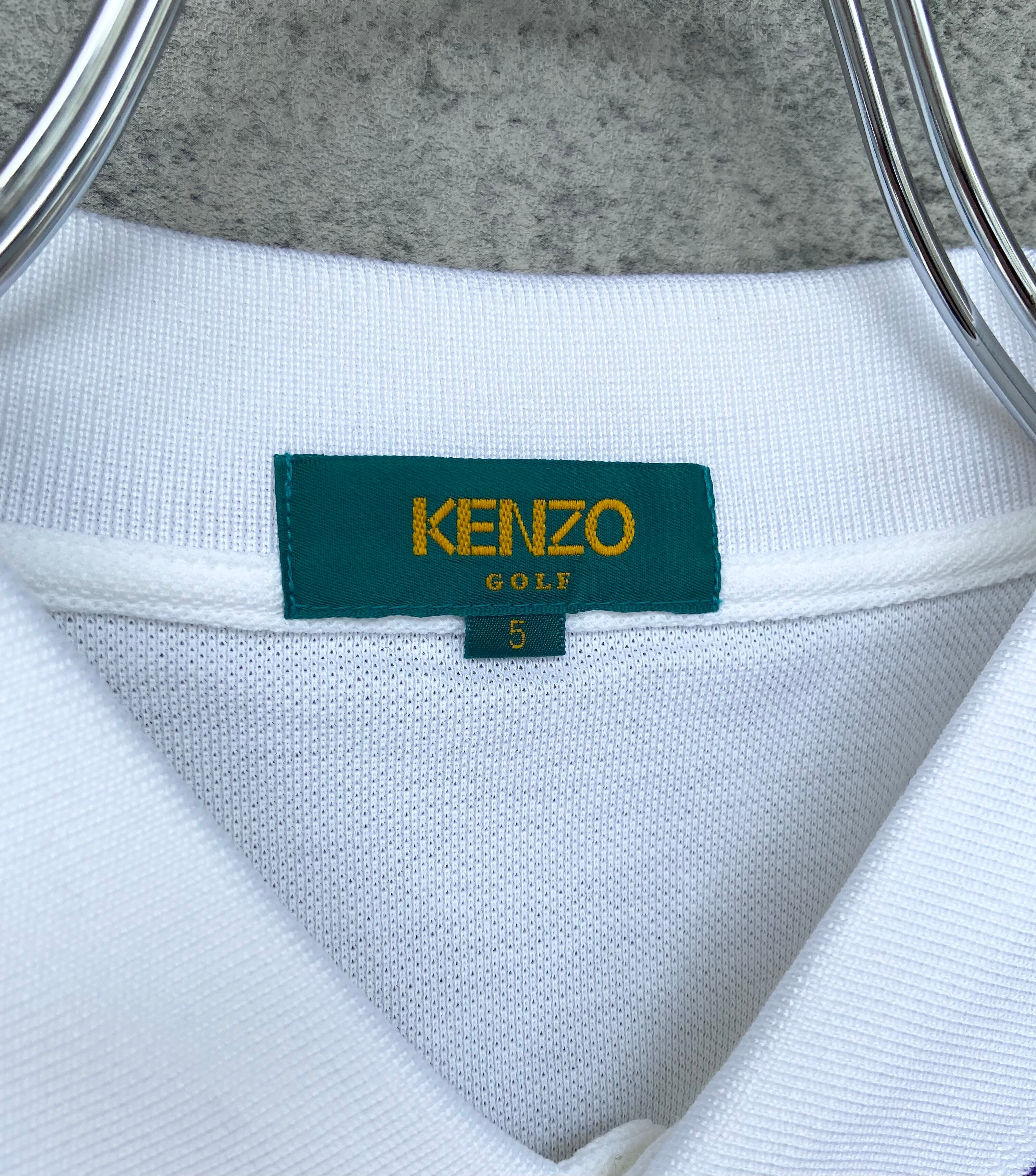 デッドストック KENZO/ケンゾー ゴルフ 刺繍ロゴ レインボー リンガー