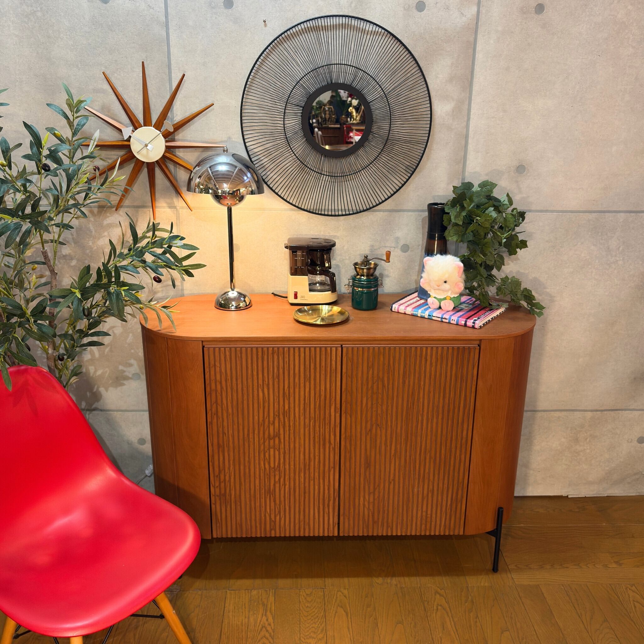 Contemporary / Oval Sideboard / オーバル型 サイドボード ローボード