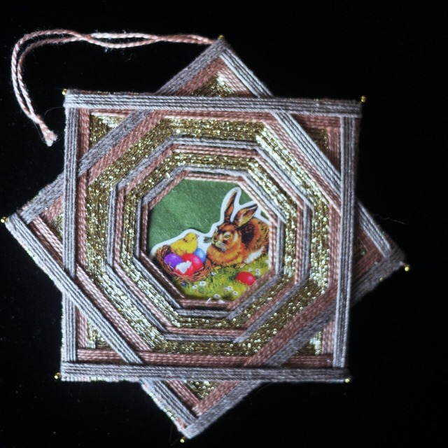 糸の星 イースター うさぎとひよこ Fadenstern