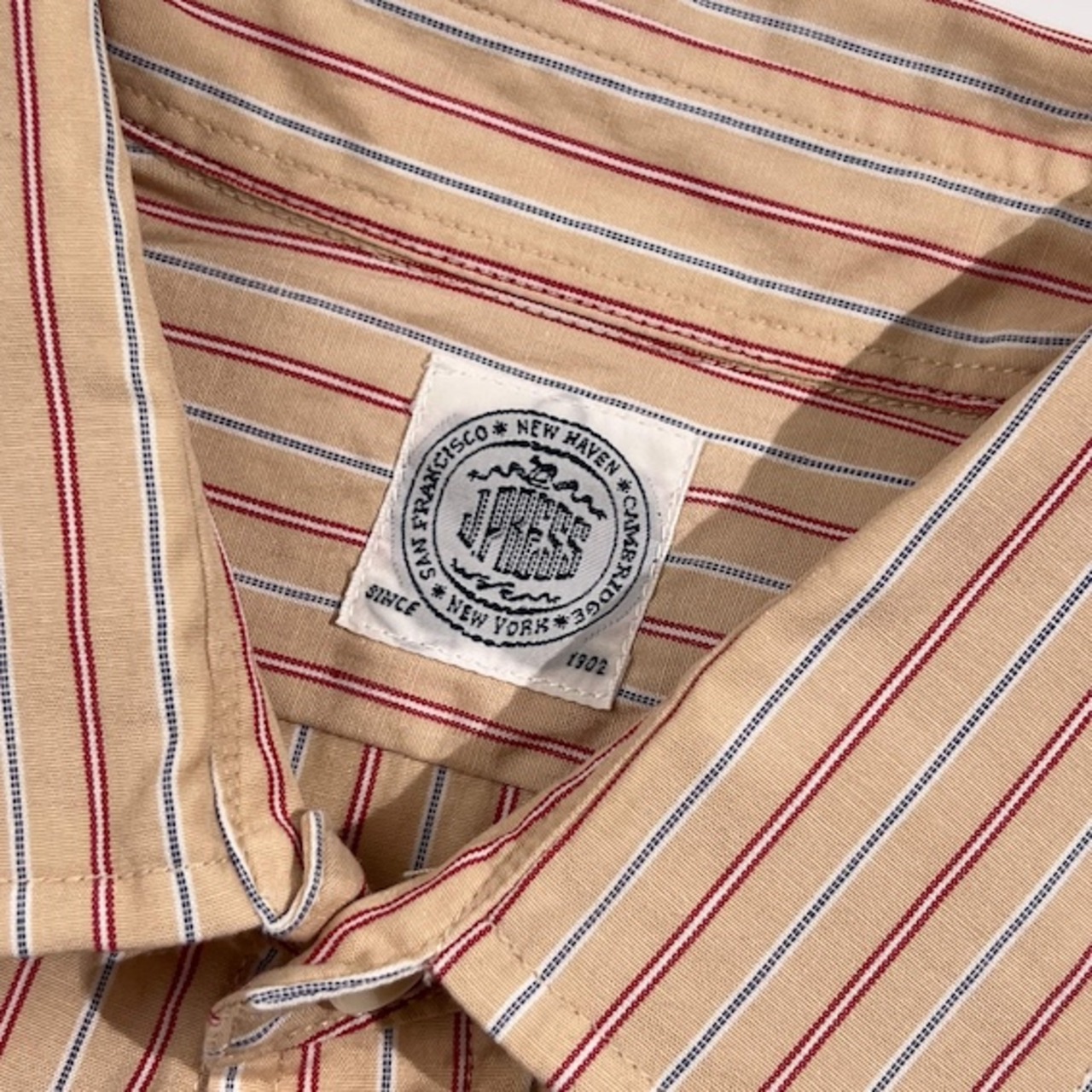 J.PRESS ジェイプレス ストライプ柄 長袖シャツ 9/ベージュ系 レディース