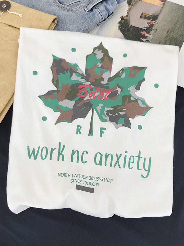 全2色 Tシャツ カットソー プリント カジュアル シンプル