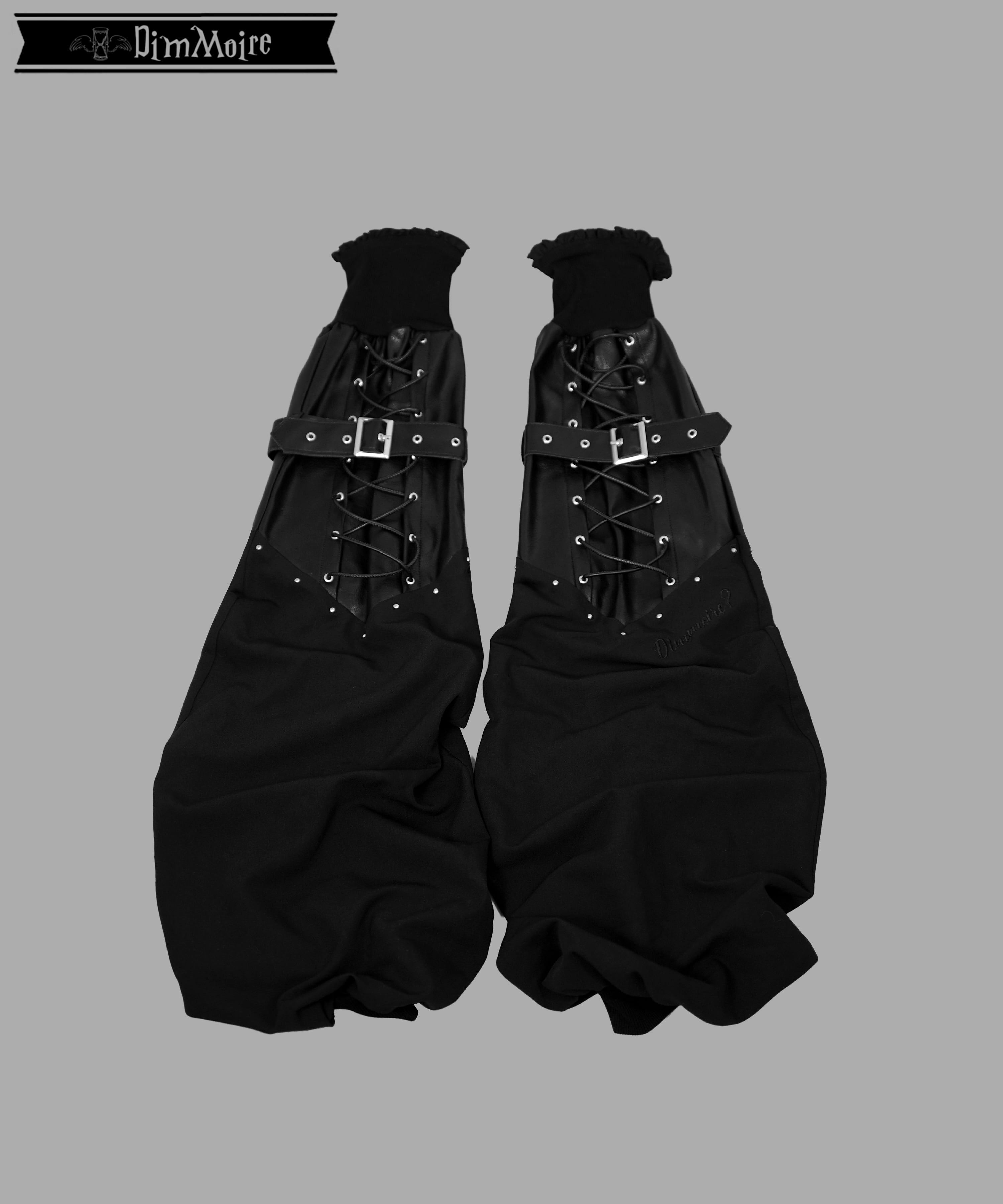 拘束編み上げニーハイウォーマー‎【Black】 | DimMoire