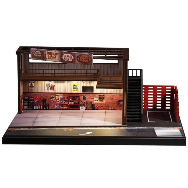 D124 1/18 ジオラマ プレイセット 干し草小屋 ミリタリー レア 収蔵家 1/64 アメリカンスタイルの修理工場ジオラマ SCJ82064