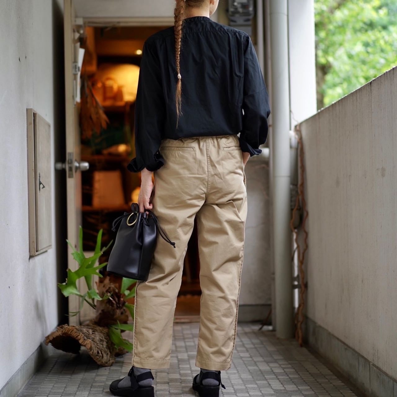 再入荷sans limite(サンリミット)定番長丈スタンド二本針 black | Debby