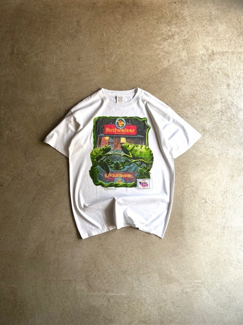 USA製 90's WILD OATS PRINT T-SHIRTS “Budweiser Louie & Frankie”