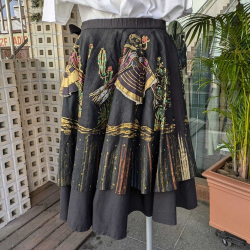 Vintage paint mexican skirt / ヴィンテージ ペイント メキシカン スカート
