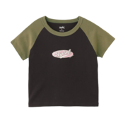 【X-girl】 OVAL LOGO EMBROIDERY RAGLAN S/S BABY TEE【エックスガール】