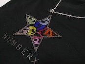 NUMBERX ラインストーン (半袖T-shirt) "BLACK"