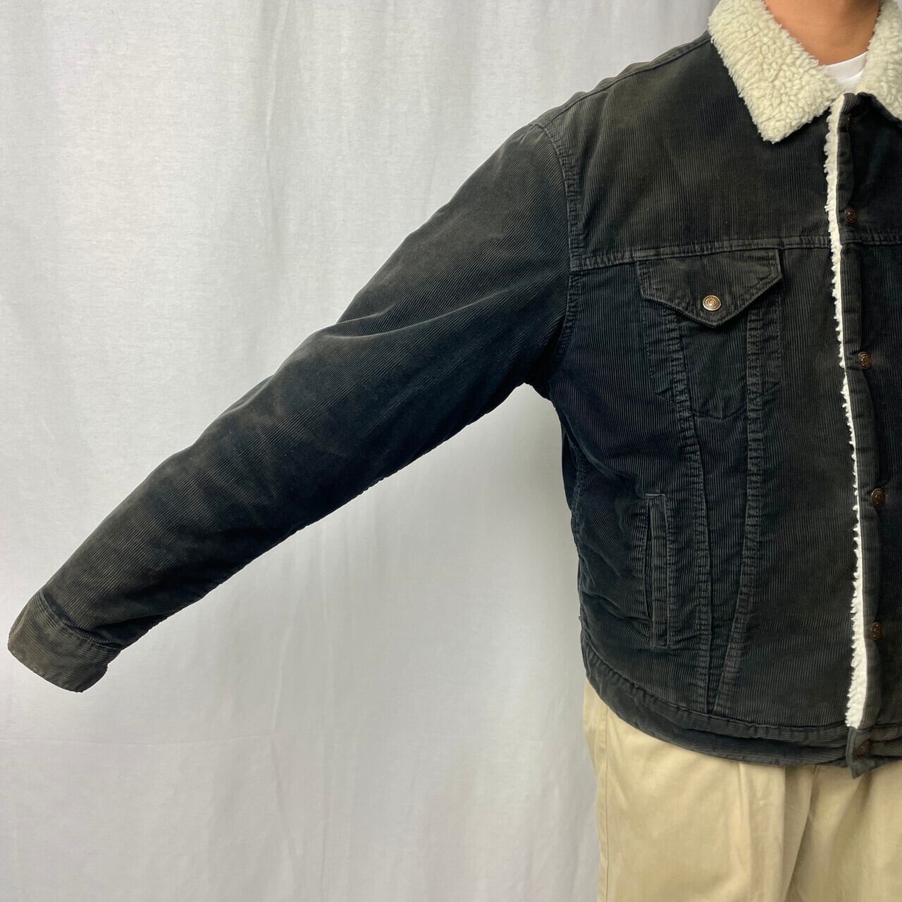 90年代 Levi's リーバイス コーデュロイボアジャケット 71500 メンズXL 古着 90s ユーロリーバイス ヴィンテージ VINTAGE  ブラック 黒色【デニムジャケット】/ブラック | cave 古着屋【公式】古着通販サイト