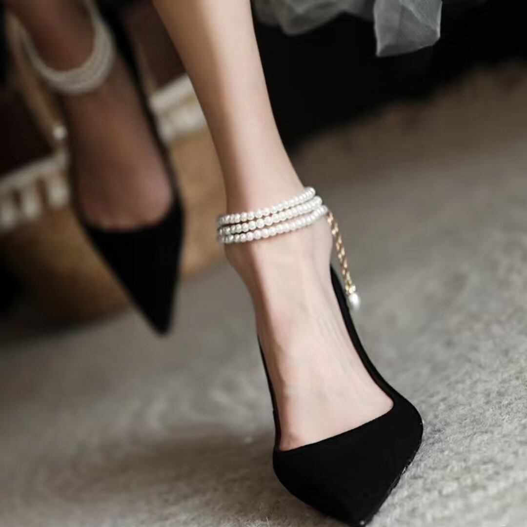 パール チェーン パンプス 3412388