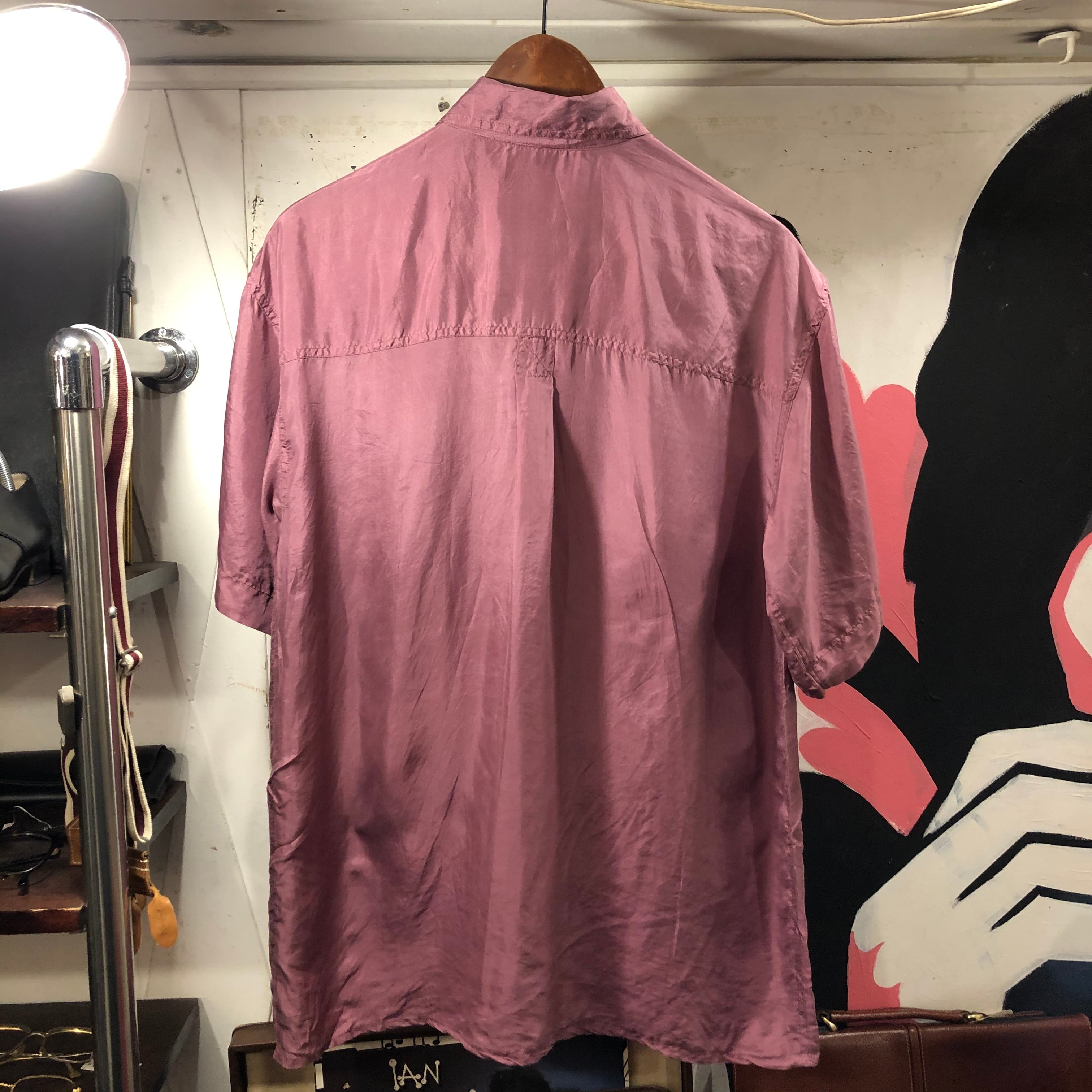 100%Soie Lavee 半袖シャツ ワインレッドM | RubyTuesday 100%Soie Lavee 半袖シャツ ワインレッドM | RubyTuesday
