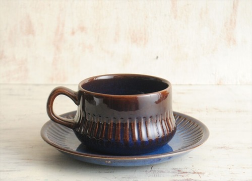 スウェーデン製 Upsala Ekeby Gefle Kosmos ティーカップ&ソーサー ゲフレ コスモス 北欧食器 磁器 陶器 アンティーク it1227