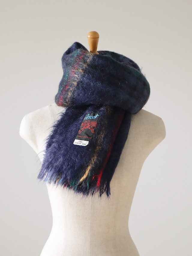 made in Great Britain plaid mohair scarf