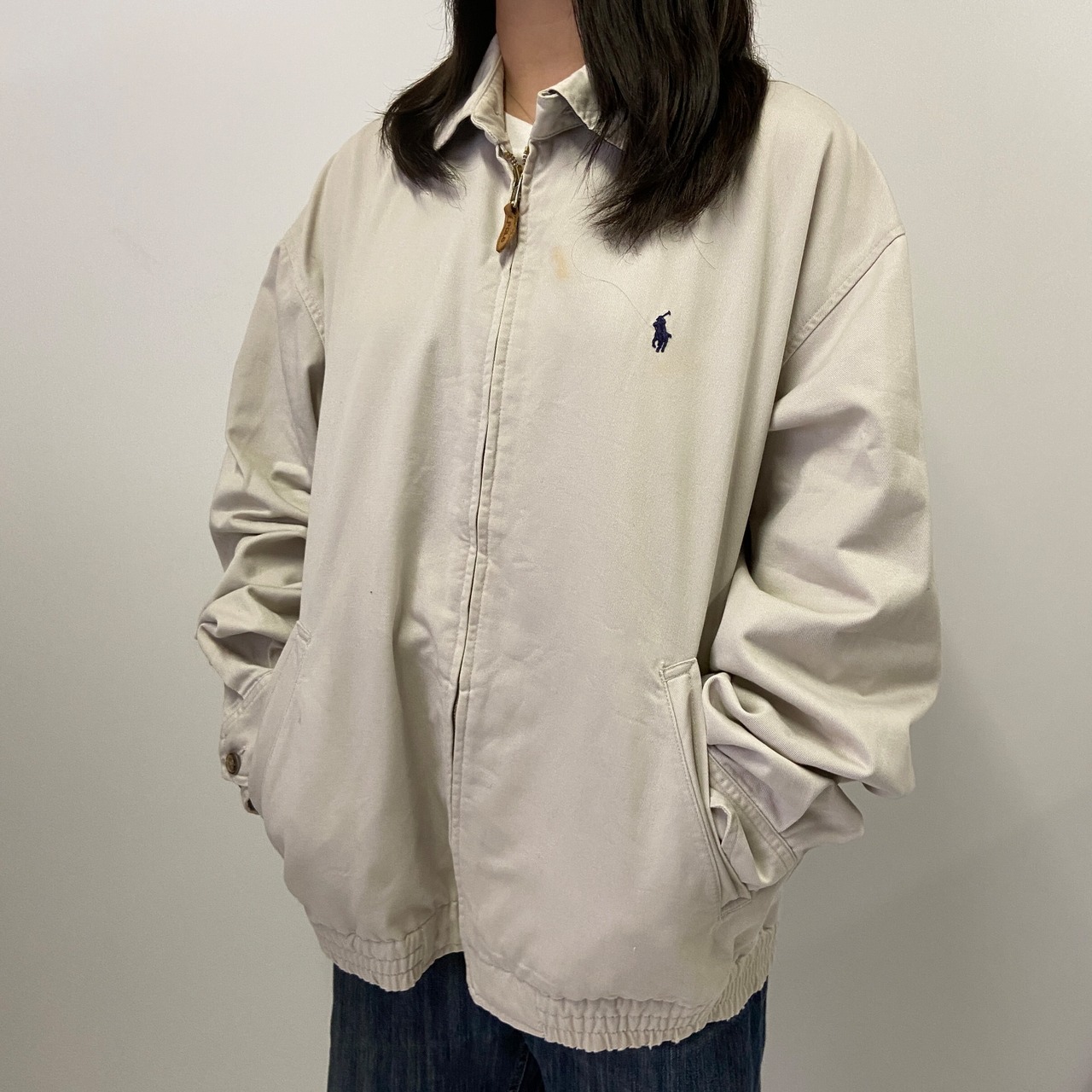 90年代 三角タグ ポロバイラルフローレン スイングトップ メンズM 古着 