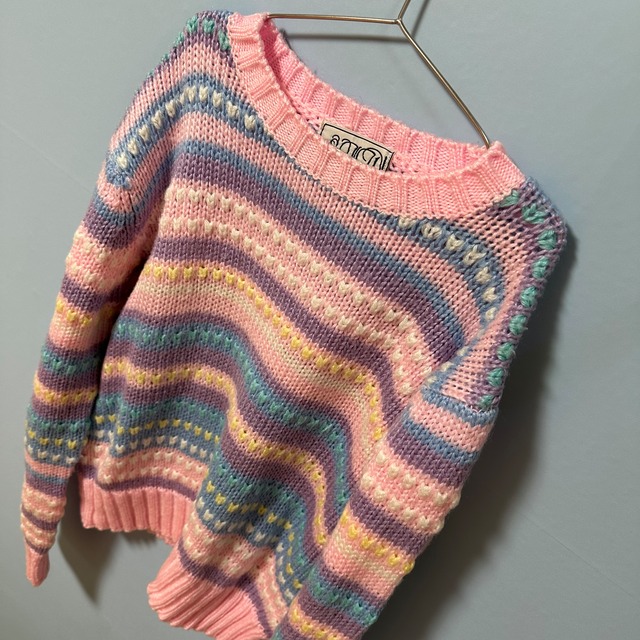 【Women’s】Pastel color knit